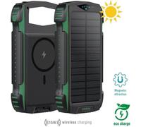 Batterie externe - 4SMARTS - POWERBANK SOLAIRE - 20000mAh - Noir-vert - 2x USB-A