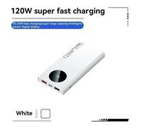 Batterie Externe 50 000mAh 120W blanc - Power Bank Mobile avec Écran Digital Color : White Battery capacity(mah) : 300