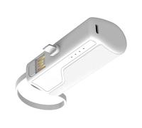 Batterie Externe 5000mAh Mini, Charge Rapide 2A, Connexion Directe sans Fil aux Appareils, avec Connecteurs Correspondants iPhone, Compacte（Blanc）