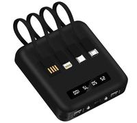 Batterie Externe - AKASHI - 10000mAh - Charge Rapide - 2 Ports USB-A - Câbles Inclus