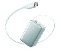 Batterie externe Anker Nano (10K, 45 W, câble USB-C rétractable intégré) Mint green
