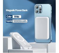 Batterie Externe Apple MagSafe Power Bank blanc - Chargeur Portable Sans Fil Magnétique à Recharge Rapide Compa