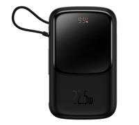 Batterie externe avec charge rapide 10 000 mAh 22,5 W QC-PD-SCP-FCP, câble USB-C