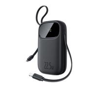 OS-Baseus EnerFill FC31 Batterie Externe à écran numérique avec 2 câbles intégrés 20 000 mAh 22,5 W Noir Cosmique
