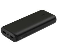 - Banque d'alimentation - 20000 mAh - 20 Watt - PD, Fast Charge - 3 connecteurs de sortie (USB-C, 2 x USB) - sur le câble : USB-C - noir