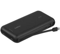 Belkin Batterie Externe (câble intégré, 20K, PD 30 W, Recharge Rapide USB-C Power Delivery, Chargeur Portable pour Tous modèles d’iPhone 16, iPad Pro, Galaxy S25, etc., Noir)