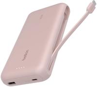 Batterie Externe (Câble Intégré,20k,Pd 30 W,Recharge Rapide Usb-C Power Delivery,Chargeur Portable Pour Tous Modèles D¿Iphone 16,Ipad Pro,Galaxy S25,Etc.,Rose)