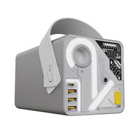 Batterie Externe, capacité de Stockage d'énergie, Alimentation de Secours, pour Voyage Autonome, Camping en Plein air, Puissance Mobile, Sortie 120 W, 80 000 mAh, Argent
