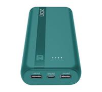 Batterie Externe Cellularline 20000 mAh avec USB-C in/Out + 2 Ports USB-A - Recharge Multiple et témoin LED - Bleu