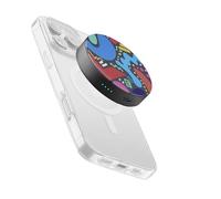 Batterie Externe Cellularline MAG Vibe 3 000 mAh Noir, Jusqu’à 22 Heures d’autonomie, Recharge sans Fil 5W, Design Compact et Coloré, Recharge Rapide USB-C, Câble USB-C Inclus