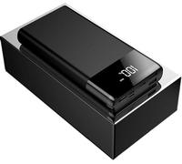 Batterie Externe, Chargeur Portable, Charge Rapide 2,1 A, 80 000 mAh, Double Sortie USB, Affichage LED, Batterie à Charge Rapide, Noir