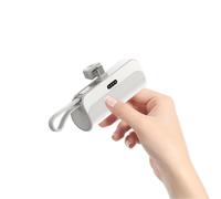 Batterie externe compacte de 10 000 mAh en forme de capsule de poche - Chargeur mobile portable et léger pour recharger en déplacement