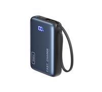 Batterie Externe de Poche 20000mAh 2 ports USB-A / USB-C avec Câble USB-C Noir