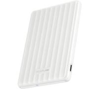 Batterie Externe Ecoflow Rapid Mag 5000 Mah, 7,5w, Charge Magnétique, Chargeur Portable Sans Fil, Charger De 20 W Avec Usb-C, Recharge De 20w, Pour Iphone 16/15/14/13/12, Avec Étui De Charge-Blanc