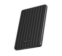 Batterie Externe EcoFlow Rapid Mag 5000 mAh, 7,5W, Charge magnétique, de 20 W avec USB-C, Chargeur Portable sans Fil, Recharge de 20W, pour iPhone 16/15/14/13/12, avec étui de Charge-Noir