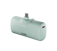 Batterie externe EcoPower 5000 mAh 10 W avec port USB-C intégré - Verte