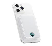 Batterie Externe for MagSafe, 10800mAh Magnétique sans Fil Power Bank USB C PD 25W Charge Rapide Chargeur Externe Portable avec écran LED pour iPhone 16/15/14/13/12/Pro/Max/Plus (Blanc, 10800mAh)