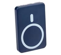 Batterie Externe Grundig 5000mAh - Compatible MagSafe - Recharge sans Fil - USB-C - Bleu
