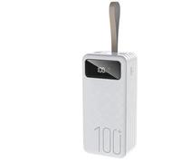 Batterie Externe Haute capacité, 80 000 mAh, USB C, Grande Batterie avec écran LED, Charge Rapide 18 W, Chargeur Portable Compatible avec Les Smartphones et Les Tablettes(Size:100000Mah,Color:Blanc)