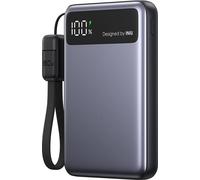 Batterie externe Iniu Pocket Pro slim 10000 mAh USB A/C Gris et Noir + câble USB C Gris et Noir