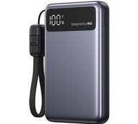 Batterie externe Iniu Pocket Pro slim 10000 mAh USB A/C Gris et Noir + câble USB C Gris et Noir