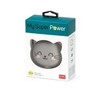 Legami Batterie externe My Super Power Kitty 4800 mAh Câble USB Type‑C inclus Gris et rose