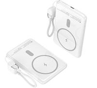 Batterie Externe Leotec LEPOWW20W5W 5000 mAh - 20 W - sans Fil - Blanche - Câble USB Type-C Inclus