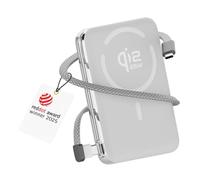 Batterie Externe Magnétique 10000mAh Qi2.2 25W Certifié - Chargeur Sans Fil à Charge Rapide - Câble USB-C 35W Intégré - Power Bank pour MagSafe - Pour iPhone 17/16/15/14/13 Pro/Max par WanderS - Blanc
