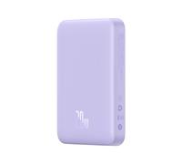 Batterie externe magnétique à induction 10 000 mAh 20 W + câble USB-C - violet