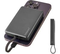 Batterie externe magnétique - Intenso - 10 000 mAh - Charge rapide PD 3.0 - 20 W - Câble USB-C intégré - Voyant LED