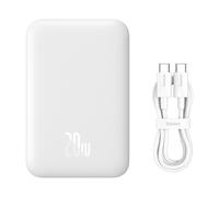 Batterie externe magnétique Mini Air 6000 mAh 20 W avec câble USB-C - Blanche