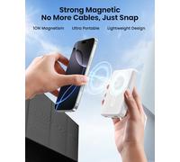 Batterie Externe Magnétique pour MagSafe, Power Bank sans Fil QC4.0 22,5W PD20W USB C Chargeur Portable Charge Rapide pour iPhone 16/15/14/13/12 Series