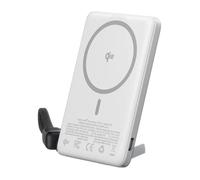 INIU Batterie externe MagPro Slim sans fil magnétique 5000 mAh 1 port USB-C et câble USB-C Blanc