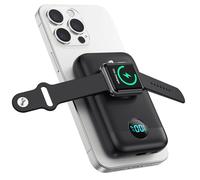Batterie Externe Magnétique sans Fil, 4-in-1 10800mAh USB C Power Bank pour MagSafe, QC4.0+PD 22,5W Charge Rapide Chargeur Externe Portable avec écran LCD pour Apple Watch/iPhone 16/15/14/13/12 Séries