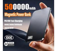 Batterie externe magnétique sans fil 500000mAh, charge rapide, Portable PD22.5W, pour Magsafe, iPhone17, Samsung, Huawei Orange 20000mAh