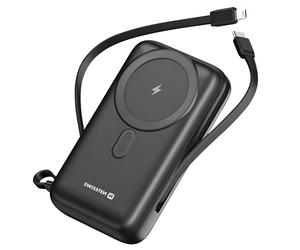 Batterie Externe MagSafe 20000mAh 20W Câble USB-C + Lightning intégrés - Swissten Swissten