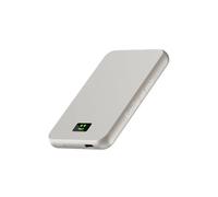 Batterie Externe MagSafe 5000mAh - Charge Rapide 100W GaN - Powerbank Ultra Compact avec Miroir et Affichage LED - Compatible iPhone, USB-C, Smartphones & Tablettes - Xoopar Smile Gris
