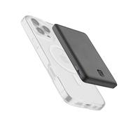 Batterie Externe MAGSAFE Cellularline 5000 mAh Noir, Jusqu’à 36 Heures d’autonomie, Recharge sans Fil 7.5W, Compatible avec iPhone, Design Soft Touch, Recharge Rapide USB-C, Câble USB-C Inclus