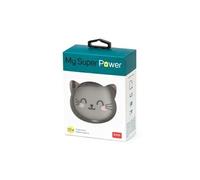 Legami Batterie externe My Super Power Kitty 4800 mAh Câble USB Type‑C inclus Gris et rose