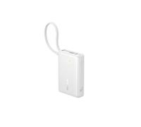 Baseus PicoGo Batterie Externe 10000mAh LiPo 45W Blanc avec Écran LED, USB-A et USB-C, Compatible Charge Rapide et Protection Multi-Niveaux