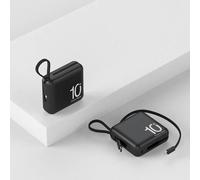Batterie Externe Portable 10000mah, Câble De Type C Intégré, Charge Rapide 5000mah, Batterie Auxiliaire Externe Pour Iphone 15 Samsung Xiaomi