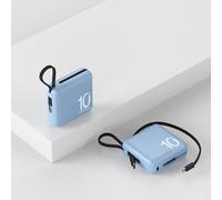 Batterie Externe Portable 10000mah, Câble De Type C Intégré, Charge Rapide 5000mah, Batterie Auxiliaire Externe Pour Iphone 15 Samsung Xiaomi