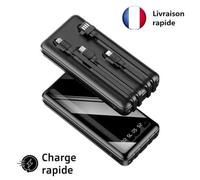 Batterie Externe Portable 20 000 mAh- LCD Charge rapide Power Bank avec 2 lumières LED - Banque d'alimentation - Noir