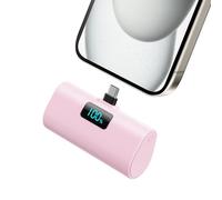 Batterie Externe pour iPhone 17/16/15 Series, 5200mAh USB C Power Bank à Charge Rapide, Ultra-Compact et Léger Batterie Portable Écran LCD Chargeur Portable pour iPhone 17/16/15 Pro Max Samsung (Rose)