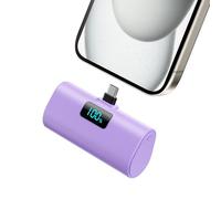 Batterie Externe pour iPhone 17/16/15 Series, 5200mAh USB C Power Bank à Charge Rapide, Ultra-Compact et Léger Batterie Portable Écran LCD Chargeur Portable pour iPhone 17/16/15 Pro Max Samsung-Violet
