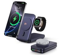 Batterie Externe pour Magsafe sans Fil, 10000mAh Batterie Externe Induction Power Bank Station de Charge Magnétique Chargeur Portable Powerbank Compatible avec Apple Watch, iPhone 16/15/14/13/12