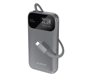 Batterie Externe Powerbank Dudao K31 10000mAh PD 22,5W Gris avec câble intégré