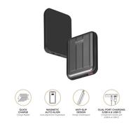 Batterie externe PowerHouse 5 000mAh chargeur sans fil magnétique (18.5Wh) , Gris Sidéral