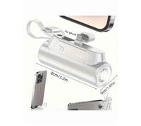 Batterie externe PowerPlus 8000 mAh avec câble USB-C intégré, charge rapide, support pour téléphone et lampe torche LED - compatible avec