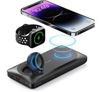 Batterie Externe sans Fil Magnétique 10000mAh Power Bank USB C 22.5W Charge Rapide 3 in 1 Chargeur Portable Compatible avec iPhone